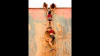 On the slip wall as NBC features Charleston Warriors in Episode 4 - Spartan Ultimate Team Challenge - Spartan vs. Ninja -  with Orla Walsh, Adam Von Ins, Stephanie Keenan, Steve Siraco and Elea Fauche