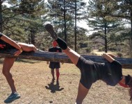 tephanie Keenan & Elea Faucheron compete as Charleston Warriors on NBC Spartan Ultimate Team Challenge Obstacle Race TV Show 2016 Atlanta Sprint-23